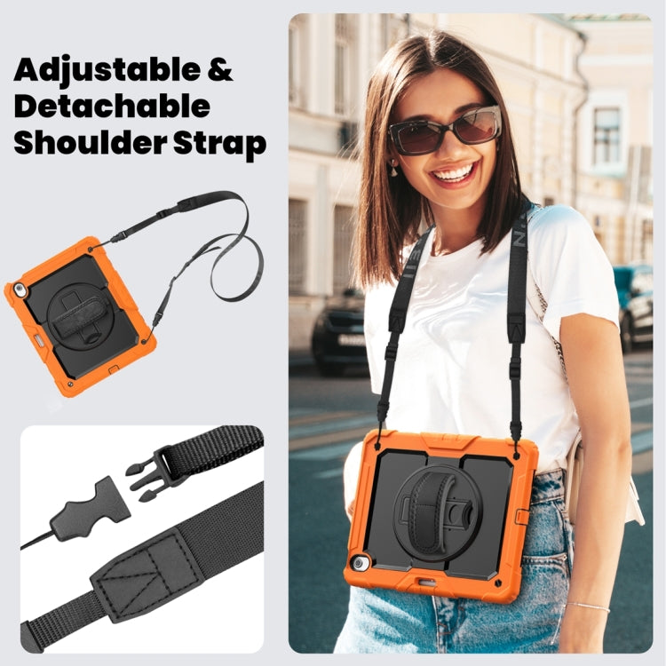 Lucky Wheel Grip Silicone Hybrid PC Tablet Case with Shoulder Strap, For iPad Air 13 2026 / 2025 / 2024