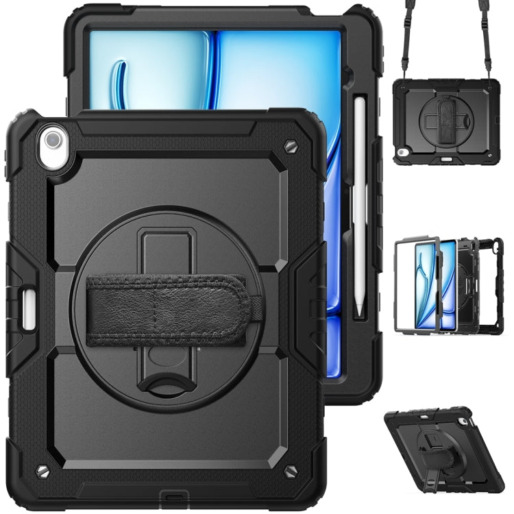 Lucky Wheel Grip Silicone Hybrid PC Tablet Case with Shoulder Strap, For iPad Air 13 2026 / 2025 / 2024