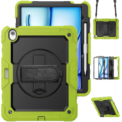 Lucky Wheel Grip Silicone Hybrid PC Tablet Case with Shoulder Strap, For iPad Air 13 2026 / 2025 / 2024