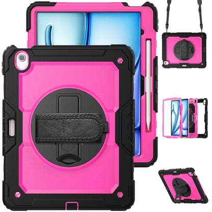 Lucky Wheel Grip Silicone Hybrid PC Tablet Case with Shoulder Strap, For iPad Air 13 2026 / 2025 / 2024