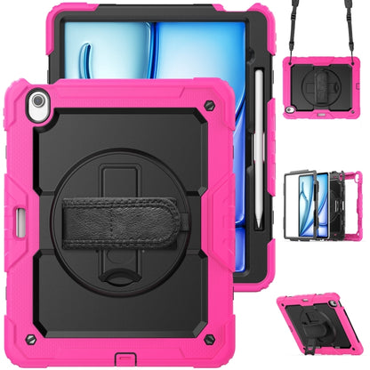 Lucky Wheel Grip Silicone Hybrid PC Tablet Case with Shoulder Strap, For iPad Air 13 2026 / 2025 / 2024