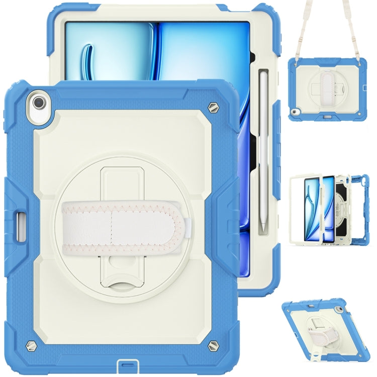 Lucky Wheel Grip Silicone Hybrid PC Tablet Case with Shoulder Strap, For iPad Air 13 2026 / 2025 / 2024