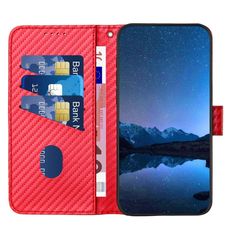 YX0070 Carbon Fiber Buckle Leather Phone Case with Lanyard, For OnePlus Nord CE 5G, For OnePlus Nord 2 5G, For OnePlus 9 Pro