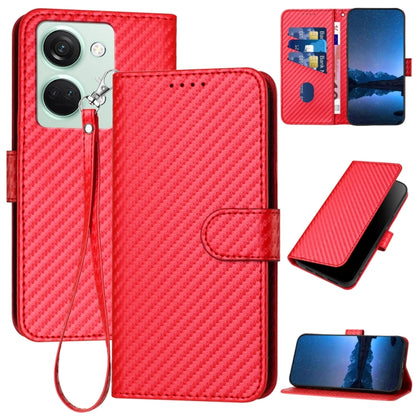 YX0070 Carbon Fiber Buckle Leather Phone Case with Lanyard, For OnePlus Ace 2V / Nord 3, For OnePlus 11, For OnePlus 9R 5G