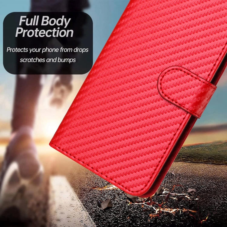 YX0070 Carbon Fiber Buckle Leather Phone Case with Lanyard, For OnePlus Ace 2V / Nord 3, For OnePlus 11, For OnePlus 9R 5G