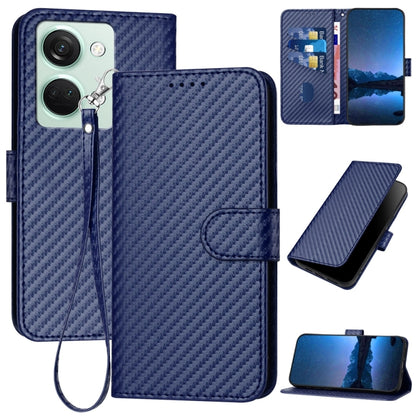 YX0070 Carbon Fiber Buckle Leather Phone Case with Lanyard, For OnePlus Ace 2V / Nord 3, For OnePlus 11, For OnePlus 9R 5G