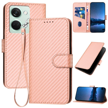 YX0070 Carbon Fiber Buckle Leather Phone Case with Lanyard, For OnePlus Ace 2V / Nord 3, For OnePlus 11, For OnePlus 9R 5G