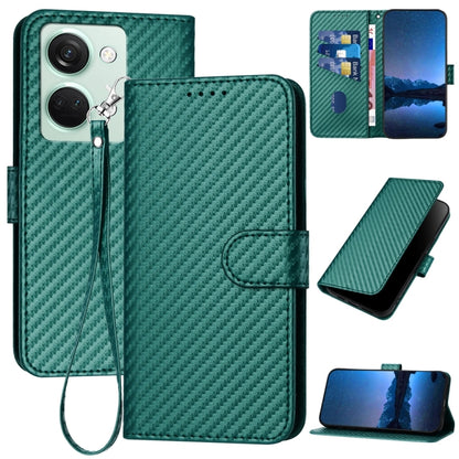 YX0070 Carbon Fiber Buckle Leather Phone Case with Lanyard, For OnePlus Ace 2V / Nord 3, For OnePlus 11, For OnePlus 9R 5G
