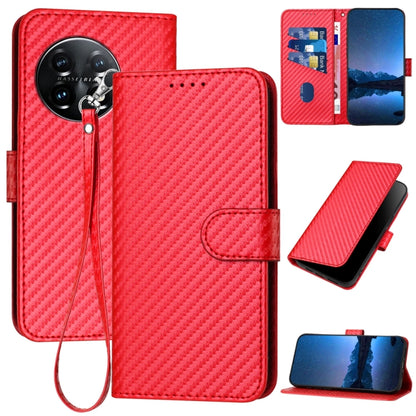 YX0070 Carbon Fiber Buckle Leather Phone Case with Lanyard, For OnePlus Ace 2V / Nord 3, For OnePlus 11, For OnePlus 9R 5G