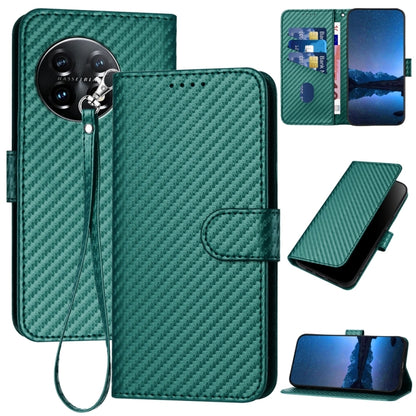 YX0070 Carbon Fiber Buckle Leather Phone Case with Lanyard, For OnePlus Ace 2V / Nord 3, For OnePlus 11, For OnePlus 9R 5G