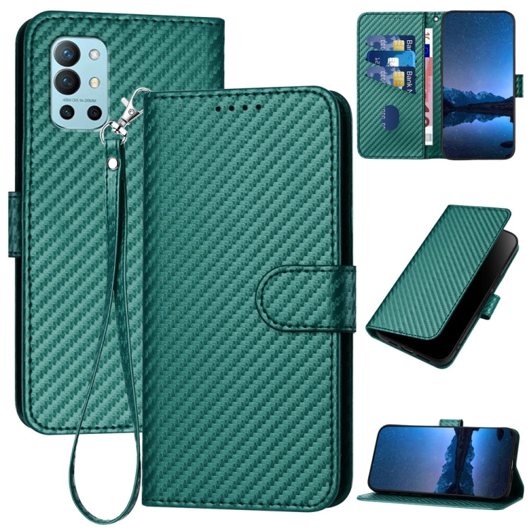 YX0070 Carbon Fiber Buckle Leather Phone Case with Lanyard, For OnePlus Ace 2V / Nord 3, For OnePlus 11, For OnePlus 9R 5G
