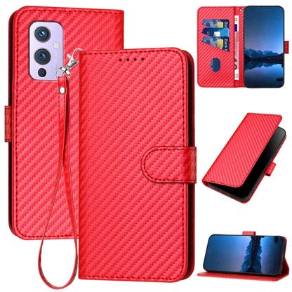 YX0070 Carbon Fiber Buckle Leather Phone Case with Lanyard, For OnePlus 9, For OnePlus Nord N10 5G, For OnePlus Nord N100 4G
