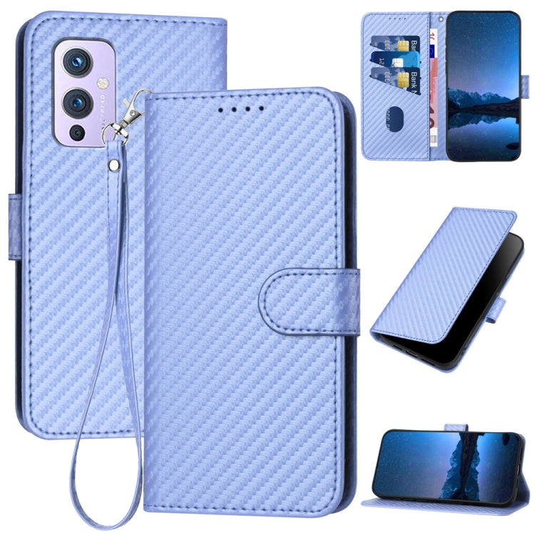 YX0070 Carbon Fiber Buckle Leather Phone Case with Lanyard, For OnePlus 9, For OnePlus Nord N10 5G, For OnePlus Nord N100 4G