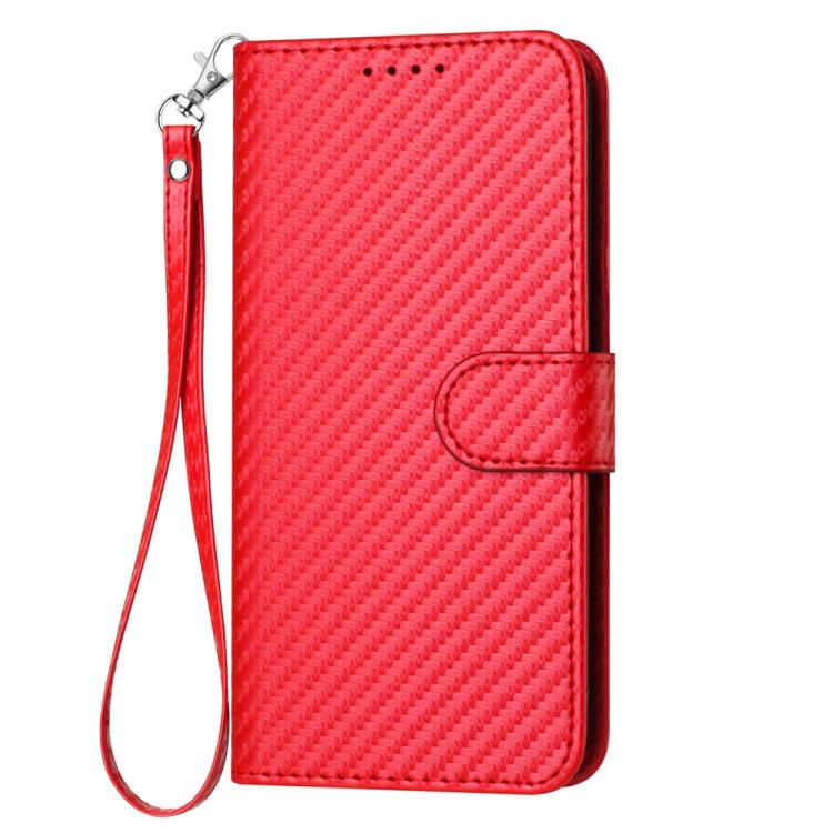 YX0070 Carbon Fiber Buckle Leather Phone Case with Lanyard, For OnePlus 13T, For OnePlus Ace 5 / 13R Global, For OnePlus 12