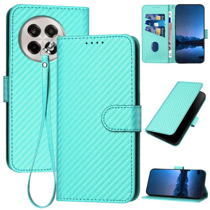 YX0070 Carbon Fiber Buckle Leather Phone Case with Lanyard, For OnePlus 13T, For OnePlus Ace 5 / 13R Global, For OnePlus 12