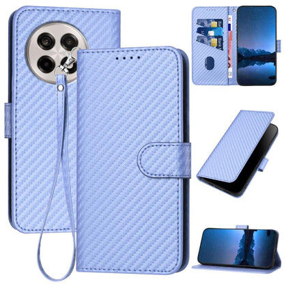 YX0070 Carbon Fiber Buckle Leather Phone Case with Lanyard, For OnePlus 13T, For OnePlus Ace 5 / 13R Global, For OnePlus 12