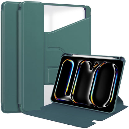 Transparent Rotation Smart Leather Tablet Case, For iPad Air 13 2026 / 2025 / 2024, For iPad Air 11 2026 / 2025 / 2024, For iPad Pro 13 2025 / 2024, For iPad Pro 11 2025 / 2024