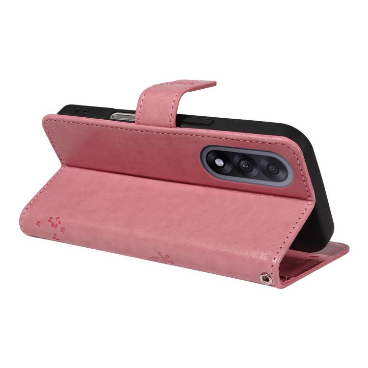 Tree & Cat Embossed Pattern Flip Leather Phone Case, For OnePlus Ace 5 Ultra, For OnePlus Nord CE5