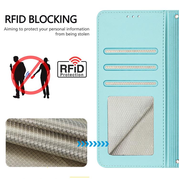 Cat Rat Embossed Pattern RFID Leather Phone Case with Lanyard, For Realme P4 5G, For Realme 15T 5G Global, For Realme C71 4G India, For Realme 15 / 15 Pro 5G Global