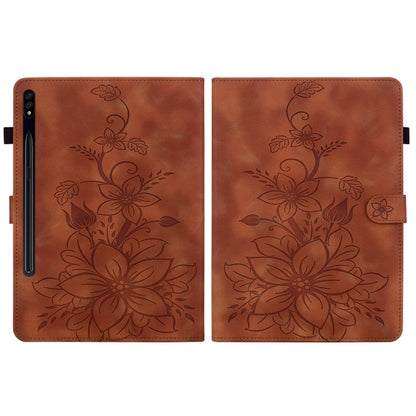 Lily Embossed Leather Tablet Case, For Samsung Galaxy Tab S7 FE/S8+/S7+, For Samsung Galaxy Tab S7 / S8, For Samsung Galaxy Tab A7 Lite 8.7