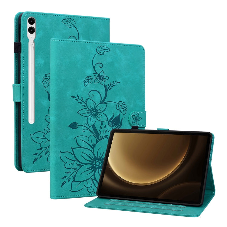 Lily Embossed Leather Tablet Case, For Samsung Galaxy Tab S11, For Samsung Galaxy Tab S9+ / S9 FE+, For Samsung Galaxy Tab S9 / S9 FE