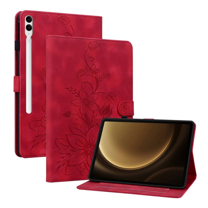 Lily Embossed Leather Tablet Case, For Samsung Galaxy Tab S11, For Samsung Galaxy Tab S9+ / S9 FE+, For Samsung Galaxy Tab S9 / S9 FE