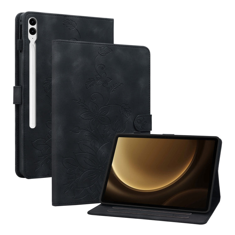 Lily Embossed Leather Tablet Case, For Samsung Galaxy Tab S11, For Samsung Galaxy Tab S9+ / S9 FE+, For Samsung Galaxy Tab S9 / S9 FE