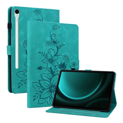 Lily Embossed Leather Tablet Case, For Samsung Galaxy Tab S11, For Samsung Galaxy Tab S9+ / S9 FE+, For Samsung Galaxy Tab S9 / S9 FE