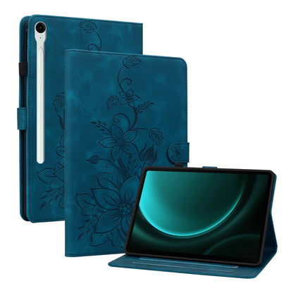 Lily Embossed Leather Tablet Case, For Samsung Galaxy Tab S11, For Samsung Galaxy Tab S9+ / S9 FE+, For Samsung Galaxy Tab S9 / S9 FE