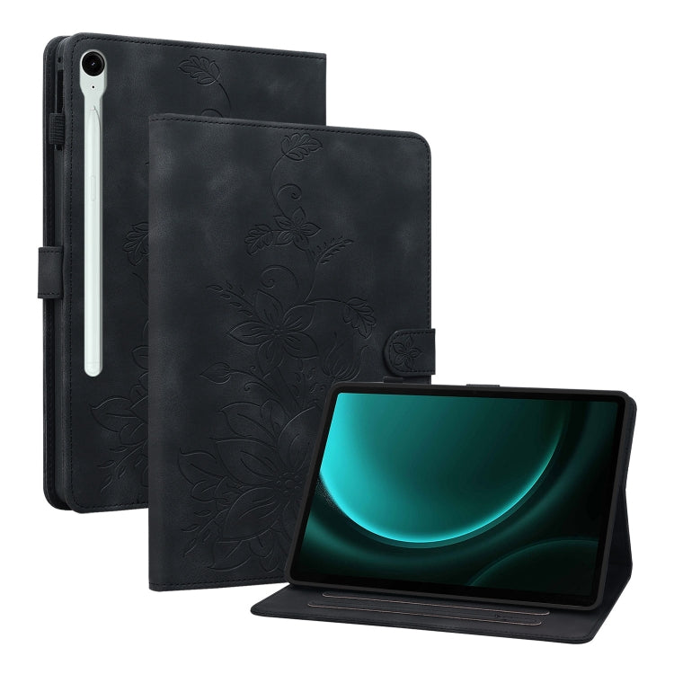 Lily Embossed Leather Tablet Case, For Samsung Galaxy Tab S11, For Samsung Galaxy Tab S9+ / S9 FE+, For Samsung Galaxy Tab S9 / S9 FE