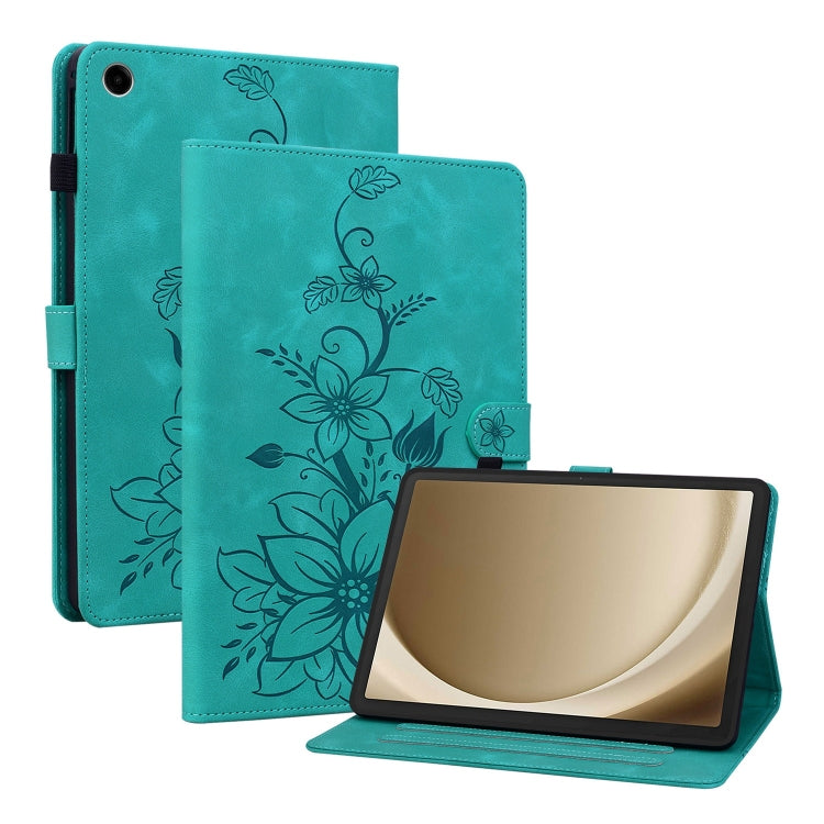 Lily Embossed Leather Tablet Case, For Samsung Galaxy Tab A11+ / A9+, For Samsung Galaxy Tab A11 / A9, For Samsung Galaxy Tab S11
