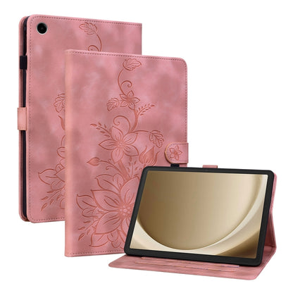 Lily Embossed Leather Tablet Case, For Samsung Galaxy Tab A11+ / A9+, For Samsung Galaxy Tab A11 / A9, For Samsung Galaxy Tab S11