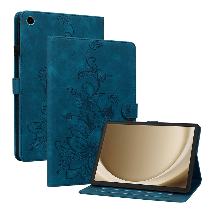 Lily Embossed Leather Tablet Case, For Samsung Galaxy Tab A11+ / A9+, For Samsung Galaxy Tab A11 / A9, For Samsung Galaxy Tab S11