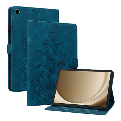 Lily Embossed Leather Tablet Case, For Samsung Galaxy Tab A11+ / A9+, For Samsung Galaxy Tab A11 / A9, For Samsung Galaxy Tab S11