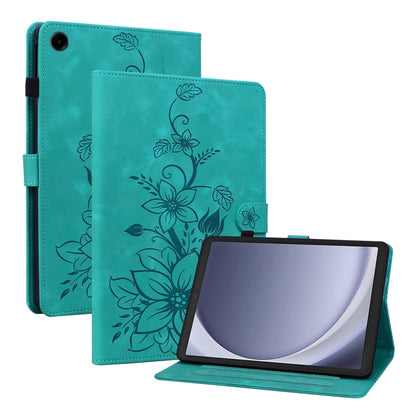 Lily Embossed Leather Tablet Case, For Samsung Galaxy Tab A11+ / A9+, For Samsung Galaxy Tab A11 / A9, For Samsung Galaxy Tab S11