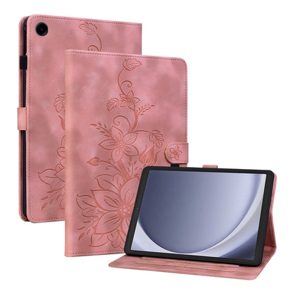 Lily Embossed Leather Tablet Case, For Samsung Galaxy Tab A11+ / A9+, For Samsung Galaxy Tab A11 / A9, For Samsung Galaxy Tab S11