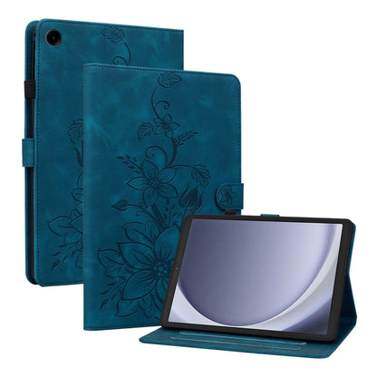 Lily Embossed Leather Tablet Case, For Samsung Galaxy Tab A11+ / A9+, For Samsung Galaxy Tab A11 / A9, For Samsung Galaxy Tab S11