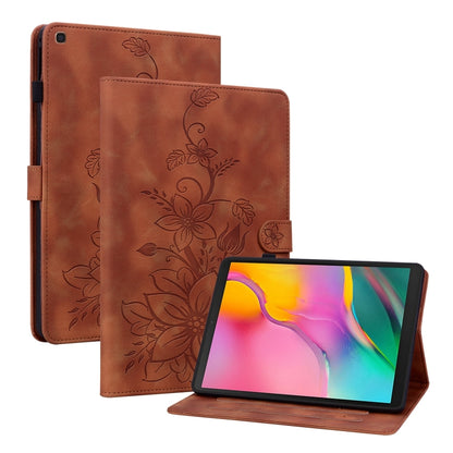 Lily Embossed Leather Tablet Case, For Samsung Galaxy Tab A 10.1 2019, For Samsung Galaxy Tab A 8.0 2019, For Samsung Galaxy Tab S4 10.5 SM-T830/T835