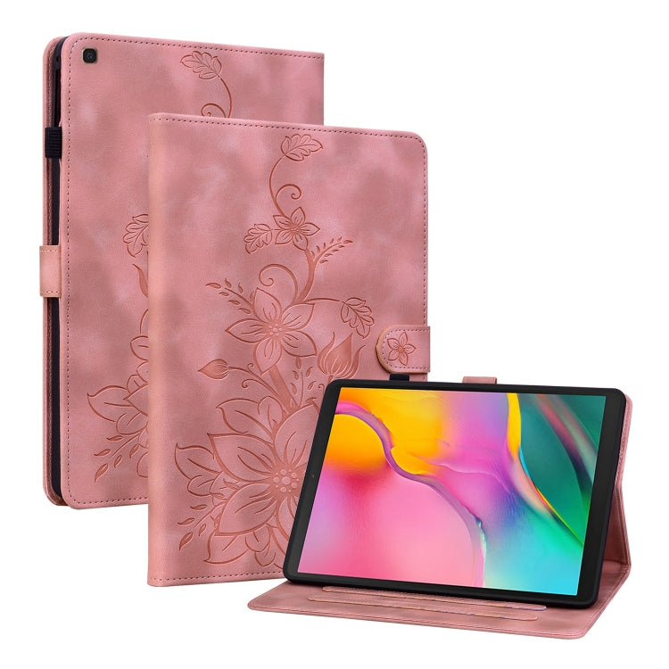 Lily Embossed Leather Tablet Case, For Samsung Galaxy Tab S5e T720, For Samsung Galaxy Tab A 10.1 2019, For Samsung Galaxy Tab A 8.0 2019