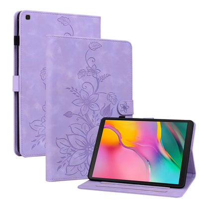 Lily Embossed Leather Tablet Case, For Samsung Galaxy Tab S5e T720, For Samsung Galaxy Tab A 10.1 2019, For Samsung Galaxy Tab A 8.0 2019