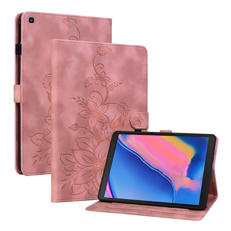 Lily Embossed Leather Tablet Case, For Samsung Galaxy Tab A 10.1 2019, For Samsung Galaxy Tab A 8.0 2019, For Samsung Galaxy Tab S4 10.5 SM-T830/T835