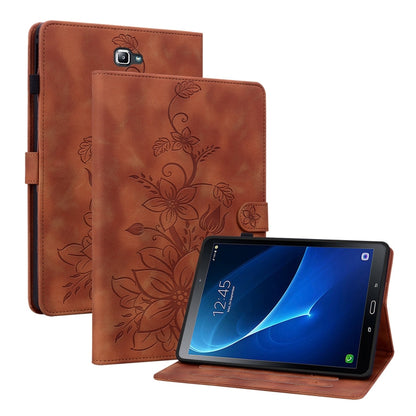 Lily Embossed Leather Tablet Case, For Samsung Galaxy Tab S4 10.5 SM-T830/T835, For Samsung Galaxy Tab A 10.1 2016, For Samsung Galaxy Tab S2 9.7 T810 T815