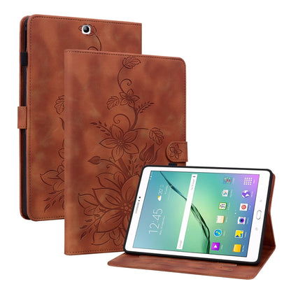 Lily Embossed Leather Tablet Case, For Samsung Galaxy Tab S4 10.5 SM-T830/T835, For Samsung Galaxy Tab A 10.1 2016, For Samsung Galaxy Tab S2 9.7 T810 T815