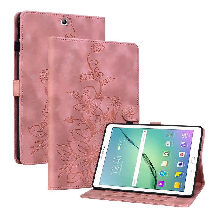 Lily Embossed Leather Tablet Case, For Samsung Galaxy Tab S4 10.5 SM-T830/T835, For Samsung Galaxy Tab A 10.1 2016, For Samsung Galaxy Tab S2 9.7 T810 T815