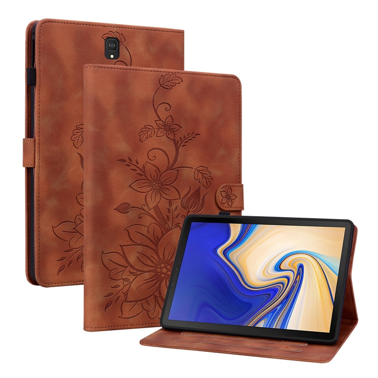Lily Embossed Leather Tablet Case, For Samsung Galaxy Tab A 10.1 2019, For Samsung Galaxy Tab A 8.0 2019, For Samsung Galaxy Tab S4 10.5 SM-T830/T835