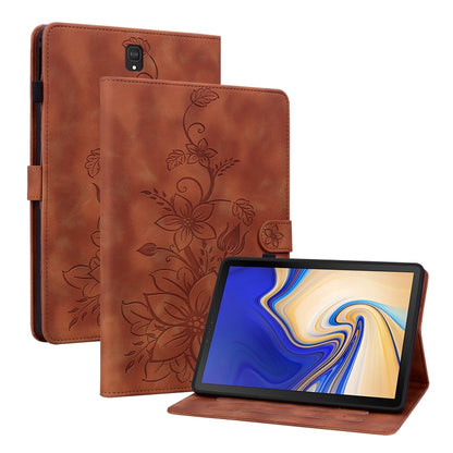 Lily Embossed Leather Tablet Case, For Samsung Galaxy Tab A 10.1 2019, For Samsung Galaxy Tab A 8.0 2019, For Samsung Galaxy Tab S4 10.5 SM-T830/T835