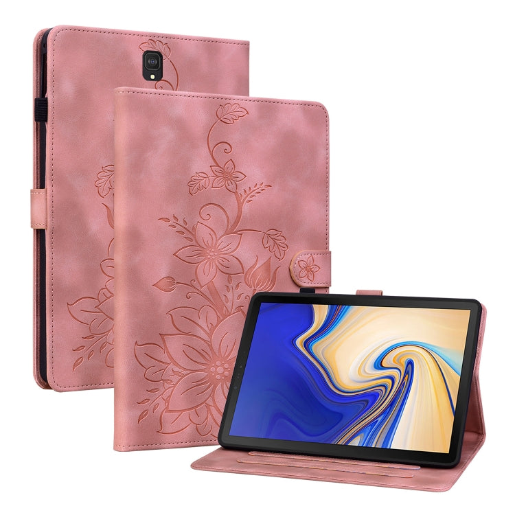 Lily Embossed Leather Tablet Case, For Samsung Galaxy Tab A 10.1 2019, For Samsung Galaxy Tab A 8.0 2019, For Samsung Galaxy Tab S4 10.5 SM-T830/T835