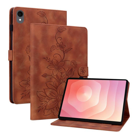 Lily Embossed Leather Tablet Case, For Samsung Galaxy Tab S11, For Samsung Galaxy Tab S9+ / S9 FE+, For Samsung Galaxy Tab S9 / S9 FE