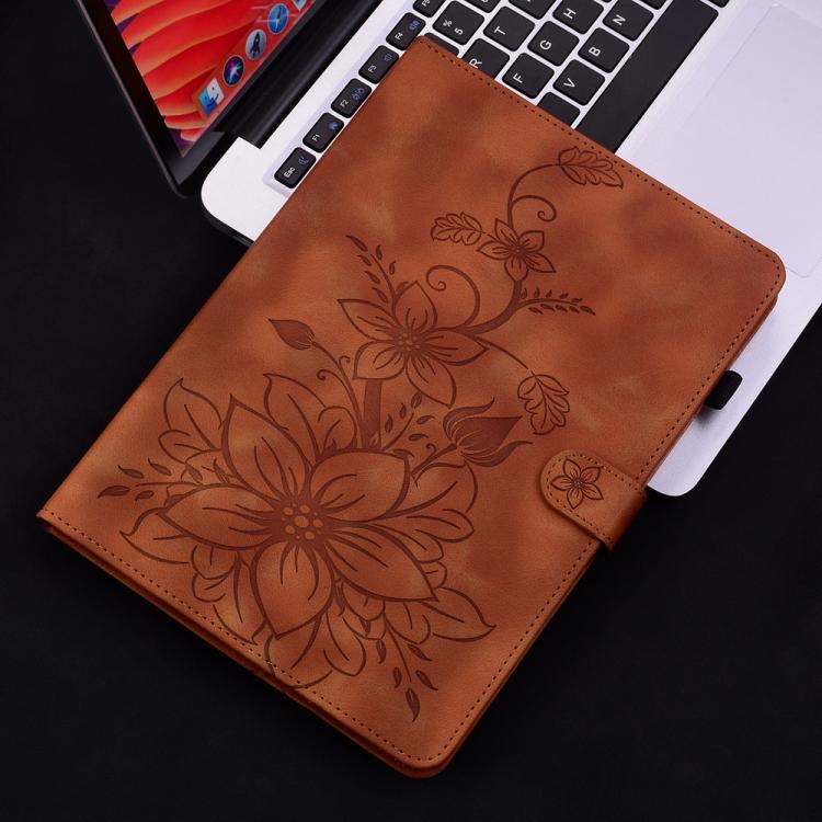 Lily Embossed Leather Tablet Case, For Samsung Galaxy Tab S11, For Samsung Galaxy Tab S9+ / S9 FE+, For Samsung Galaxy Tab S9 / S9 FE