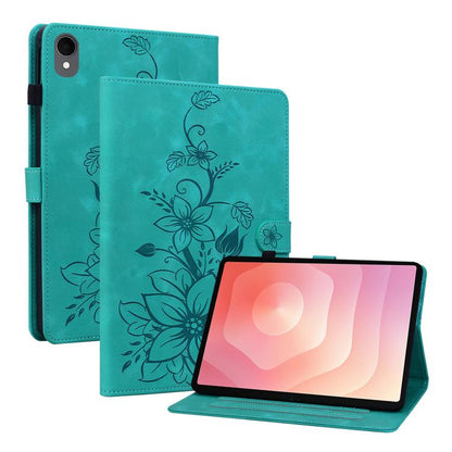 Lily Embossed Leather Tablet Case, For Samsung Galaxy Tab A11+ / A9+, For Samsung Galaxy Tab A11 / A9, For Samsung Galaxy Tab S11